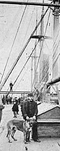 Taken in 1873 - The Great Eastern ship with crew and dog - from the National Maritime Museum, London