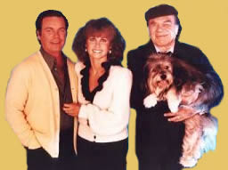 Freeway the dog with the cast of Hart to Hart